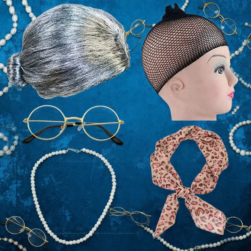 

Classic Leopard Print Set Animal Print Bandana Accessories Vintage Party Outfit