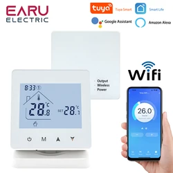 Termostato de habitación inalámbrico RF inteligente para caldera de Gas, controlador de temperatura de pantalla táctil, termostato WiFi programable para el hogar