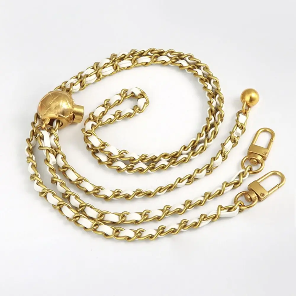 Small Bag Chain Metal Adjustable Length Strap Golden Balls Chain Replacement Shoulder Strap Non-fading Chain