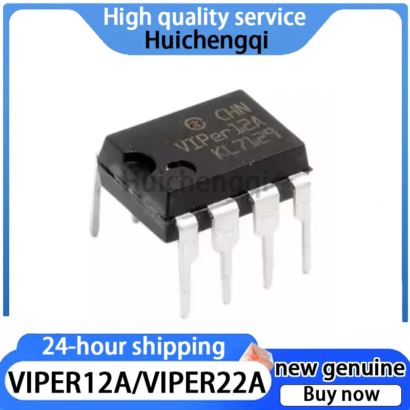 5PCS Original Genuine VIPER12A VIPER22A Direct Insertion DIP-8 AC-DC Controller and Regulator