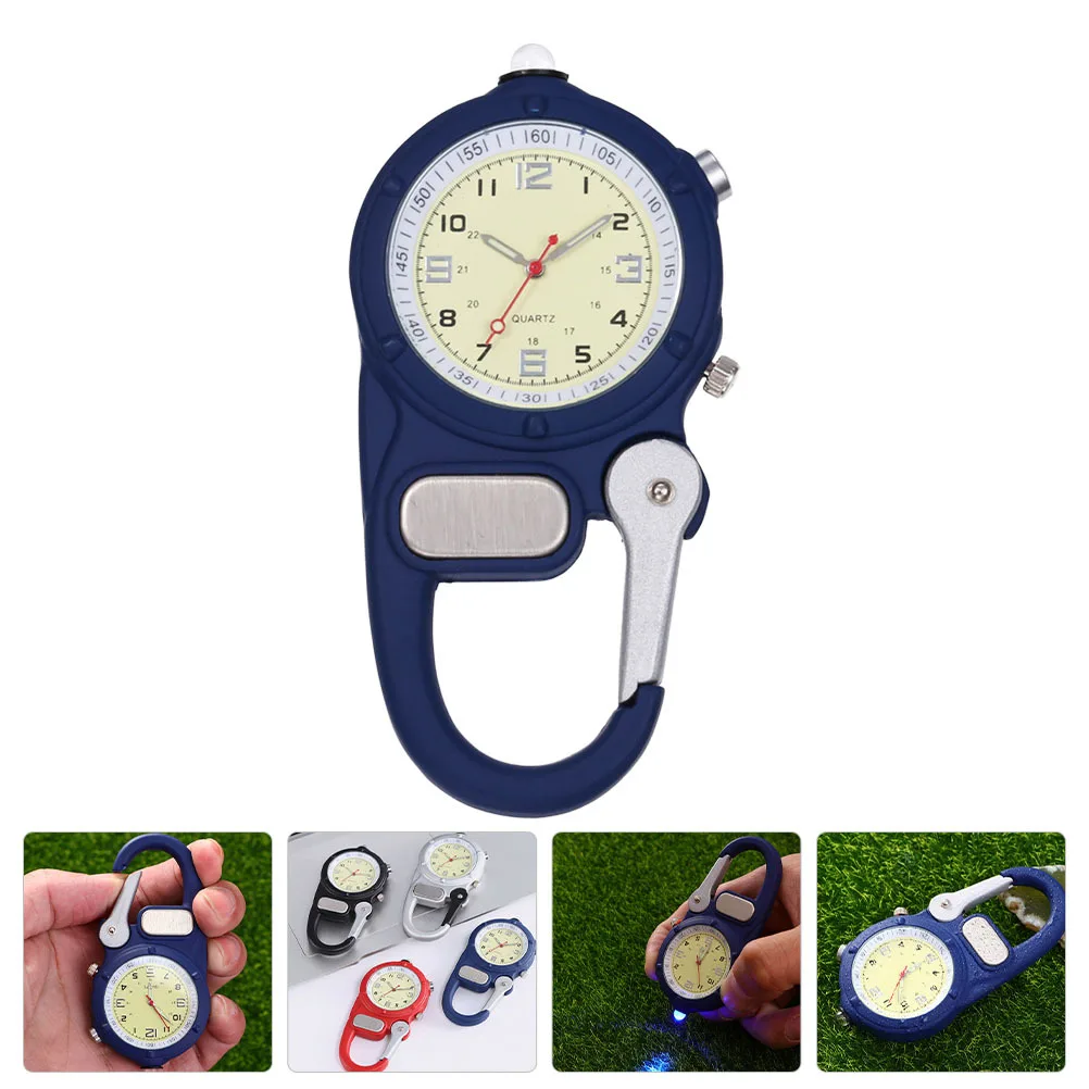 Multifunctioneel bergbeklimmen Clip Watch Lichtgevend zakhorloge LED-licht Clip-on voor wandelen Kamperen Buitenfans Werkgebruik