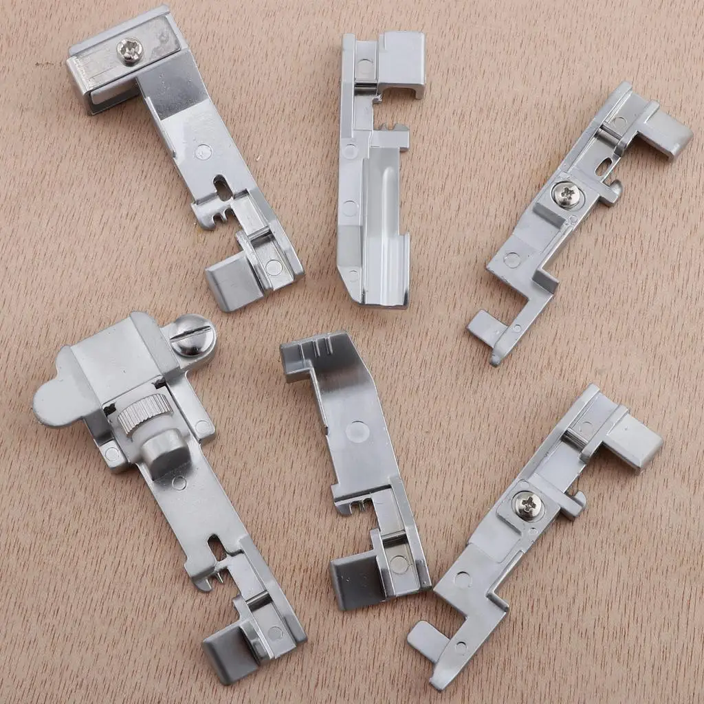 6pcs Household Overlock Machine Presser Foot Set for Singer 14U555 14U557