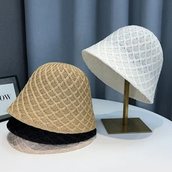 Ladies Bucket Hat Summer Niche Design Show Face Small Fisherman Hat Street Shot Travel Leisure Everything Plain Makeup Basin Cap