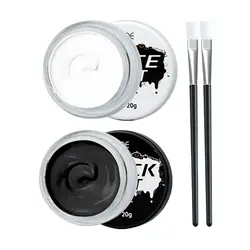 White and Black Face Body Paint Face Painting Pigment Make up Paint for Special Effects Cosplay Photoshoot Art Theater Clown