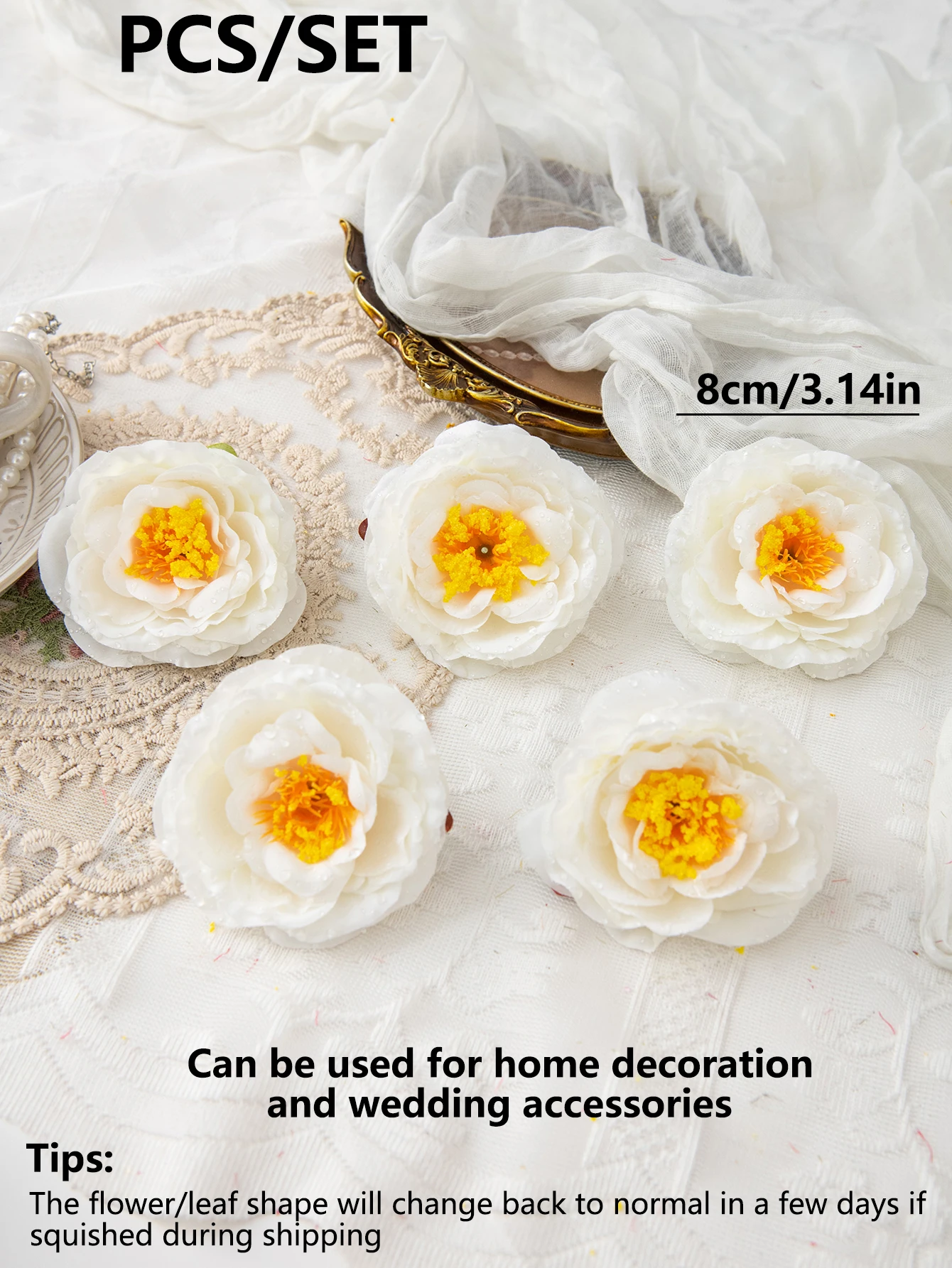 50/100 Stück Künstliche Blumen Seidenkamelien für Zuhause, Zimmer, Valentinstag, Garten, DIY Geschenkbox, Hochzeitskranz, Brautstrauß, Bestseller – Detail 7