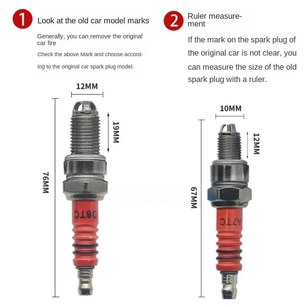 Universal Racing Spark Plug 3 Triple Electrode A7TC D8TC For GY6 CG 50 70 110 125 150CC Motorcycle Atv Scooter Dirt Bike Go Kart