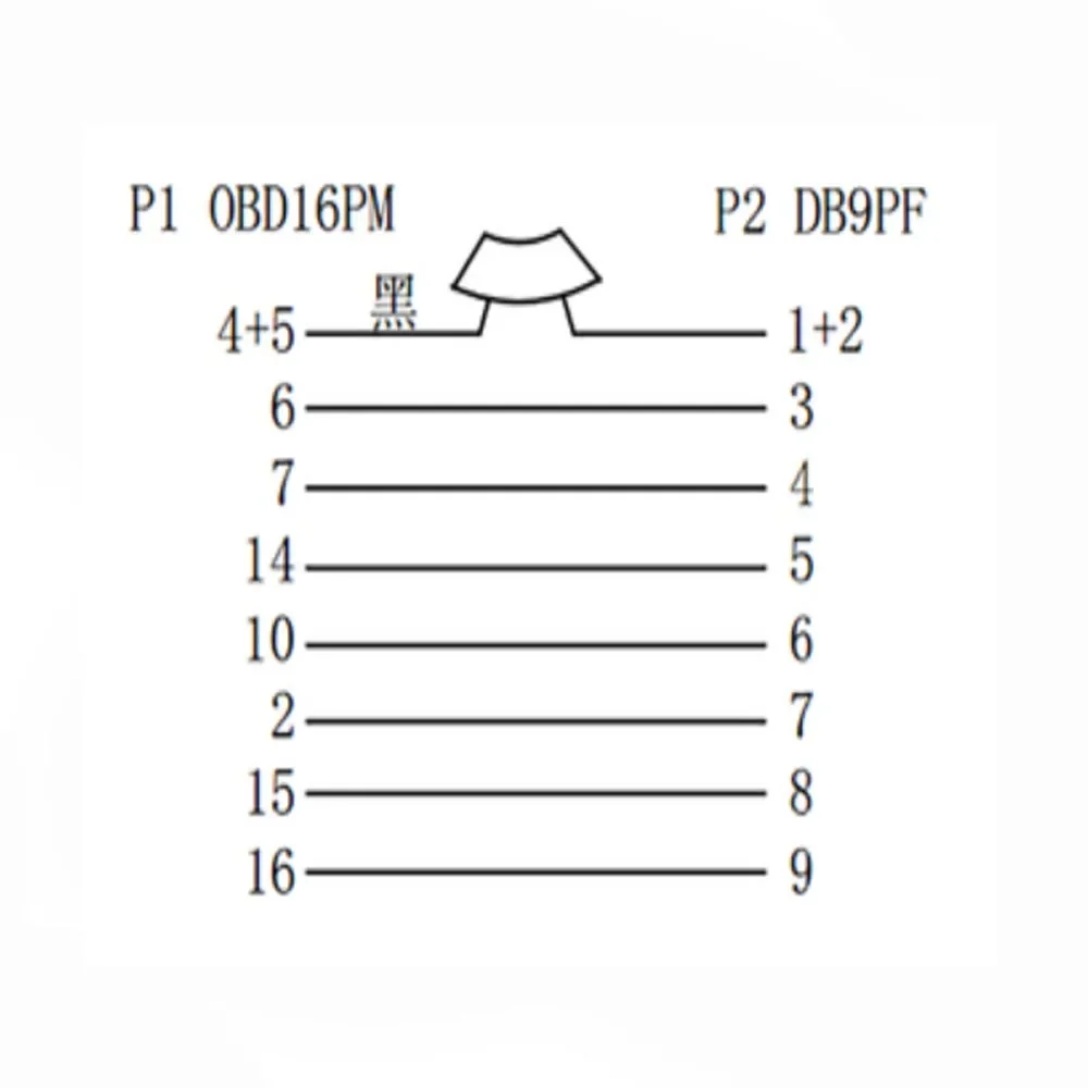 OBD2 16Pin Male Extension Cable Convert DB9 PIN Car OBD 16Pin To DB 9PIN Serial RS232 OBDII 16 Pin To DB9 Female with Switch