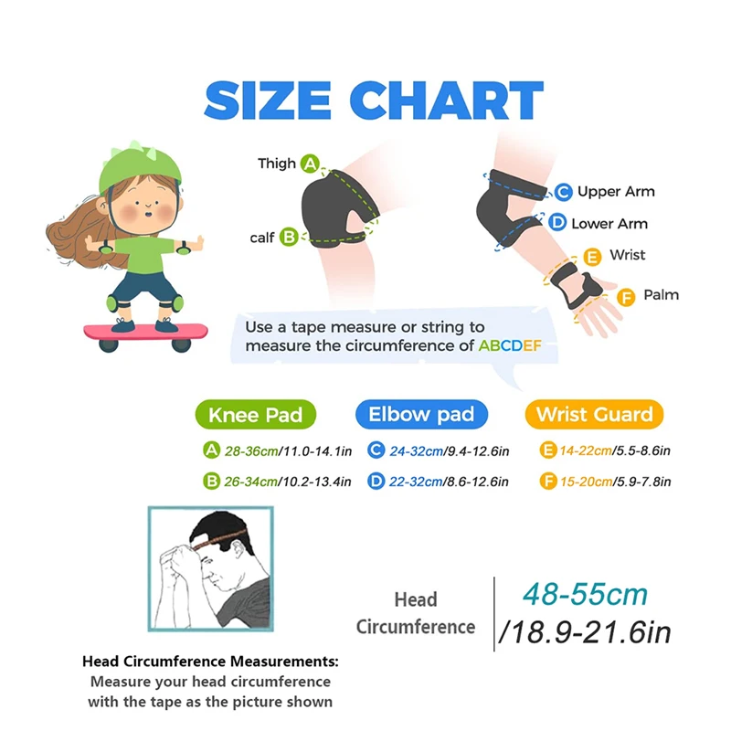 1-częściowy zestaw kasków rowerowych dla dzieci z regulowanymi nakolannikami i nałokietnikami do deskorolki dla dziewczynek i chłopców w wieku 3-10 lat