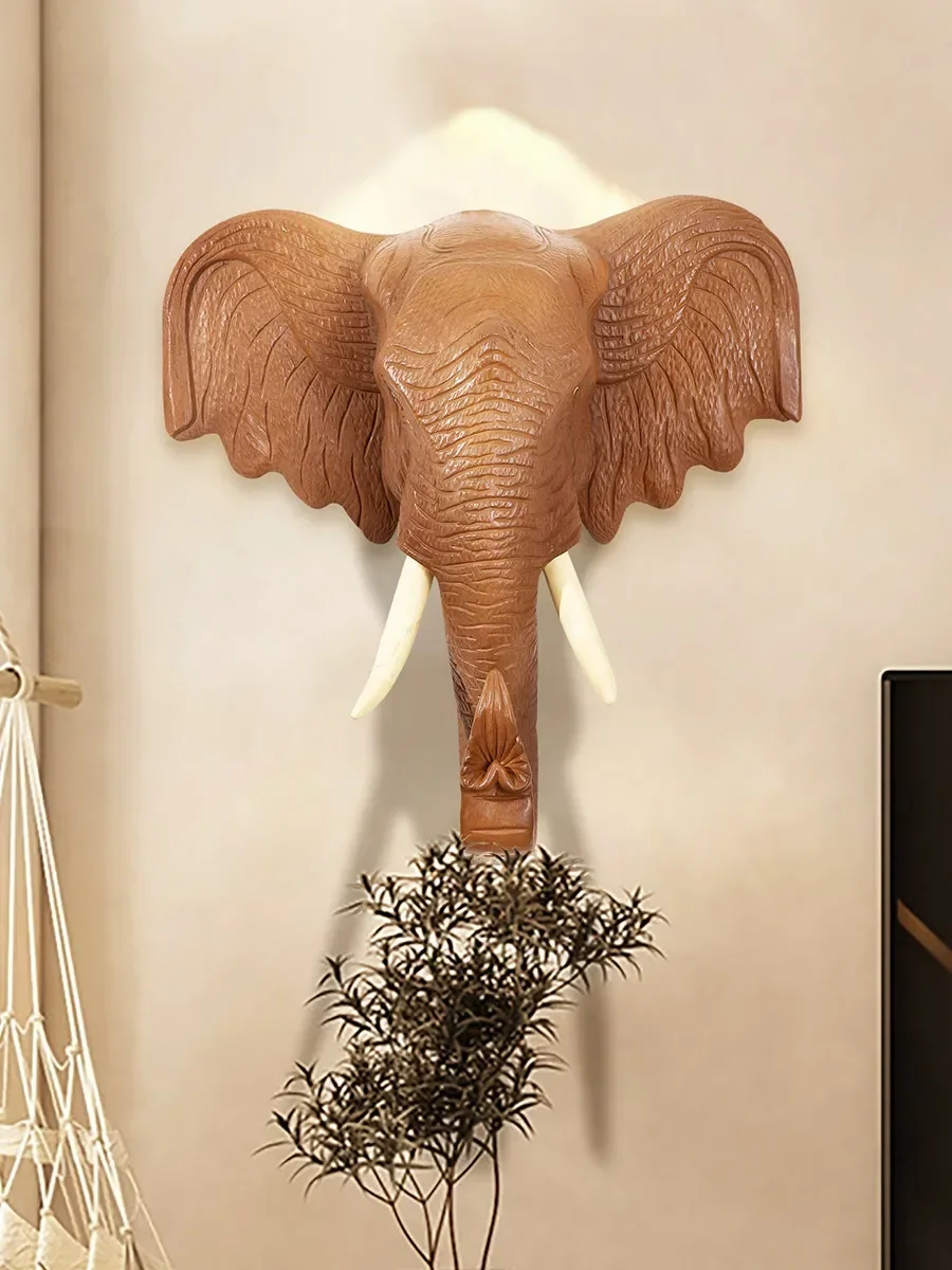 ديكور جدار رأس الفيل لمطعم جنوب شرق آسيا إبداعي معلق على الحائط لغرفة المعيشة والشرفة وخلفية التلفزيون وديكور الحائط p