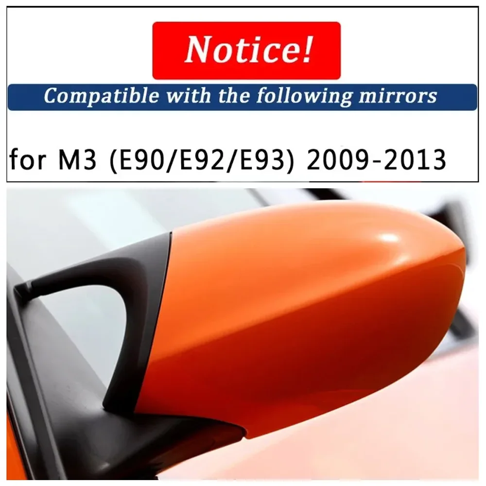 Dry Carbon Fiber Rearview Mirror Cover for BMW M3 E92 E93 E90 2009-2013 Side Mirror Shell Frame Case Protector