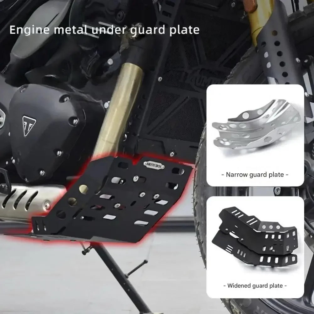

For Scrambler 400X modified engine guard plate, retro lower metal skid plate, chassis decorative accessories