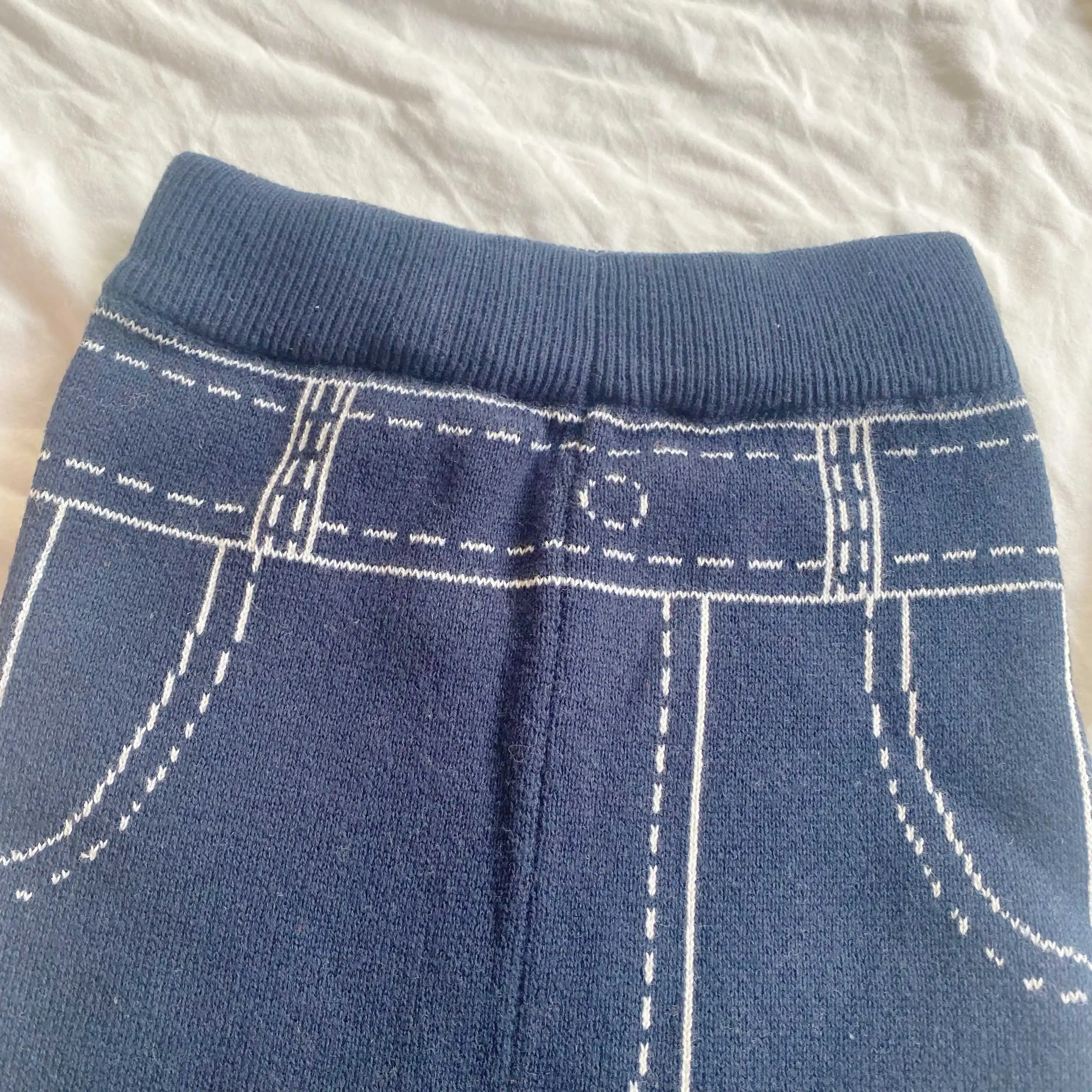 الفتيات الخريف الشتاء سميكة القطن محبوك بناطيل تدفئة لطيف الكرتون ميني المطرزة طماق يمكن ارتداء ملابس خارجية بنطلون