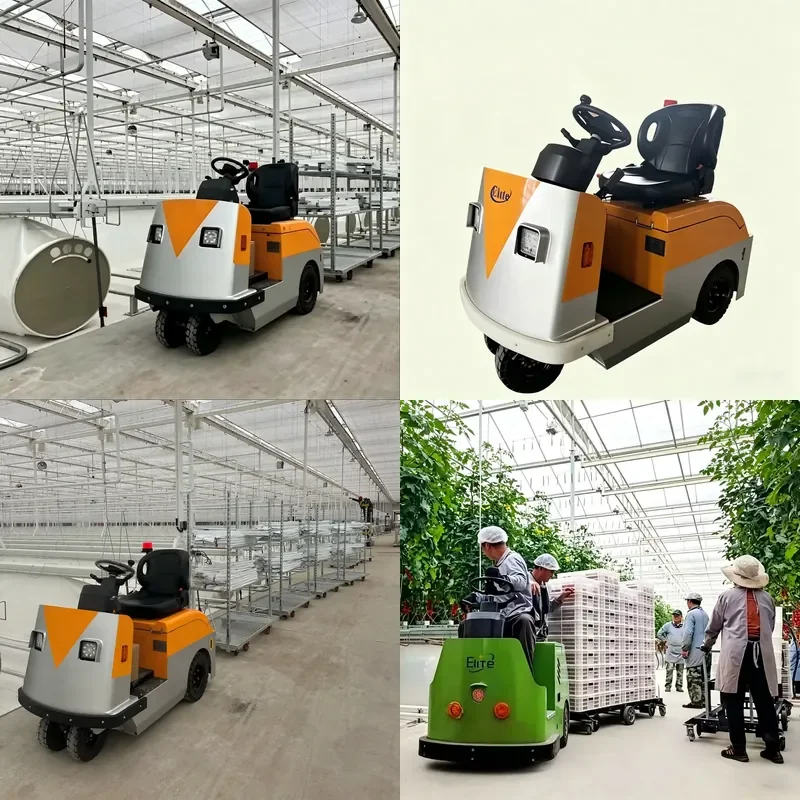 2026 ELT-B Industrial 24V Power Electric Tow Tractor Heavy Towing Precision Greenhouse Farming Electric Tow Tractor