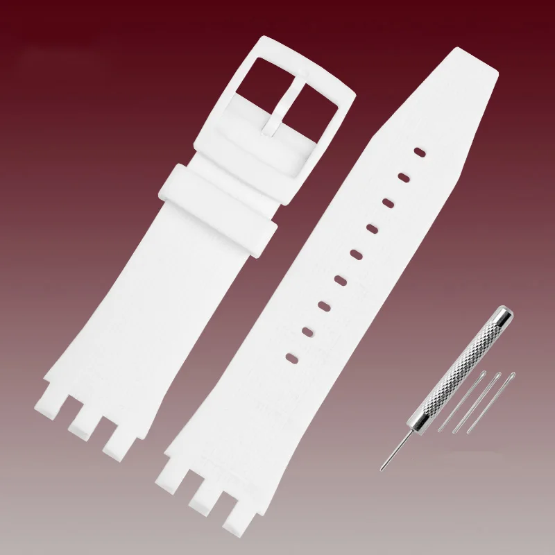 عالية الجودة سيليكون حزام ل سواتش SVG سلسلة الساعات الميكانيكية svgk403 402 SVGB400 ساعة اكسسوارات الرجال حزام (استيك) ساعة