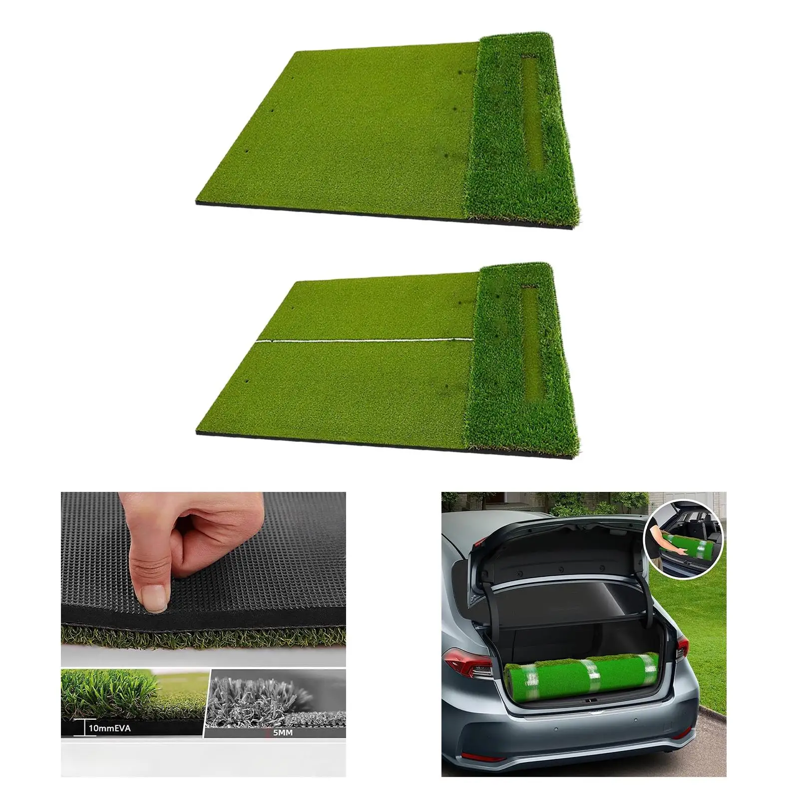 

Golf Hitting Mat with Non-Slip Base And Ball Tray for Training