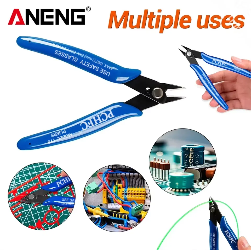 ANENG Universal Pliers Multi Functional Tools Electrical Wire Cable Cutters Cutting Side Snips Flush Pliers Electrical Tool