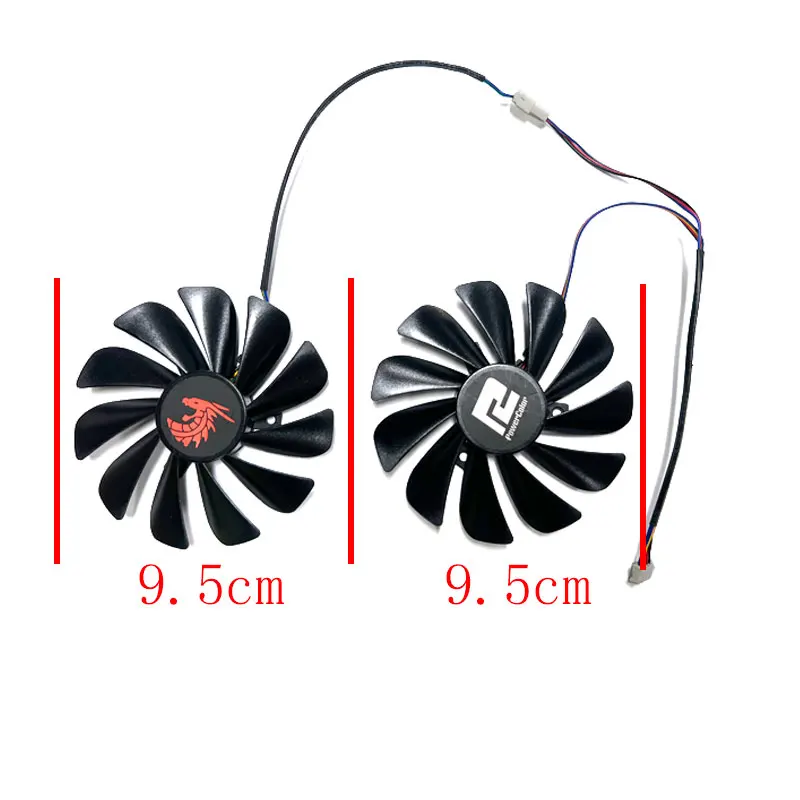 CF1010U12S  95MM New For POWERCOLOR Radeon RX5600XT 5700 5700XT Red Dragon V2 Graphics Card Replacement Fan