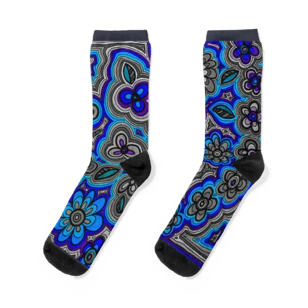 

Daisedelic (Blue) Socks happy luxury Socks Women Men's