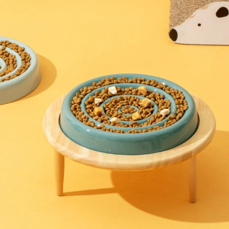 

Luxurious Pet Dog Ceramics Slow Feeder Bowl Fun Non Slip Anti-Gulping Feeding Dog Bowl for Large Medium Small Dogs Puppy