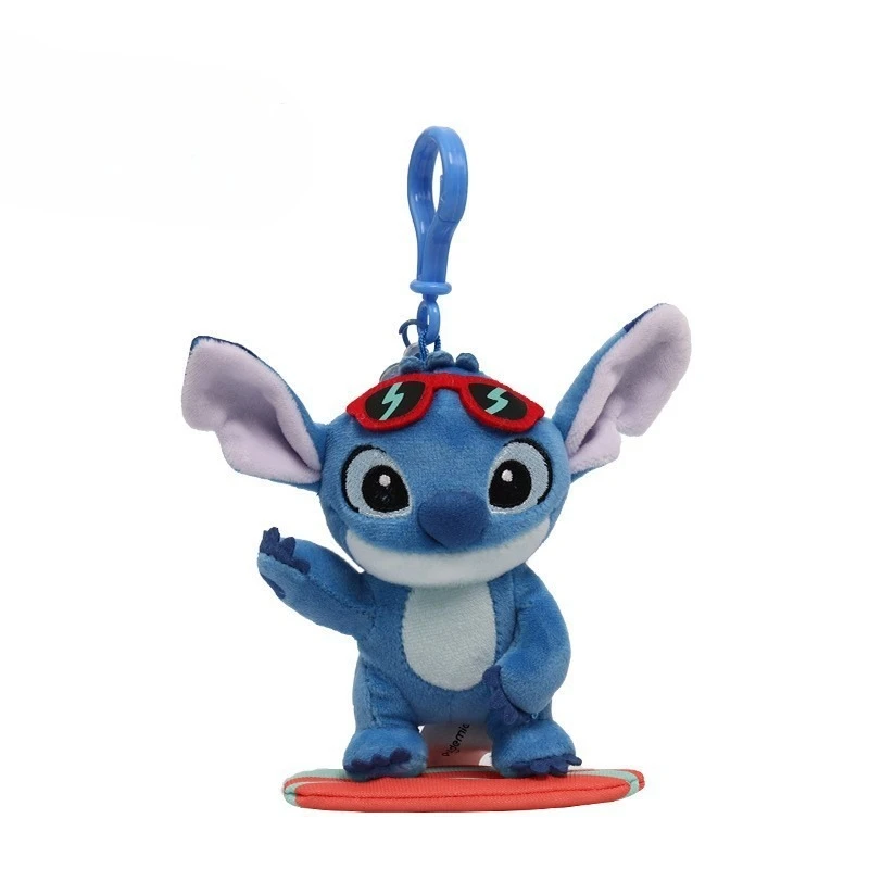 

Cute Disney Stitch Plush Keychain Blue Cute CartoonKey Ring Soft Stuffed Animal Doll Bag Pendant for Kids Birthday Gift D598-1