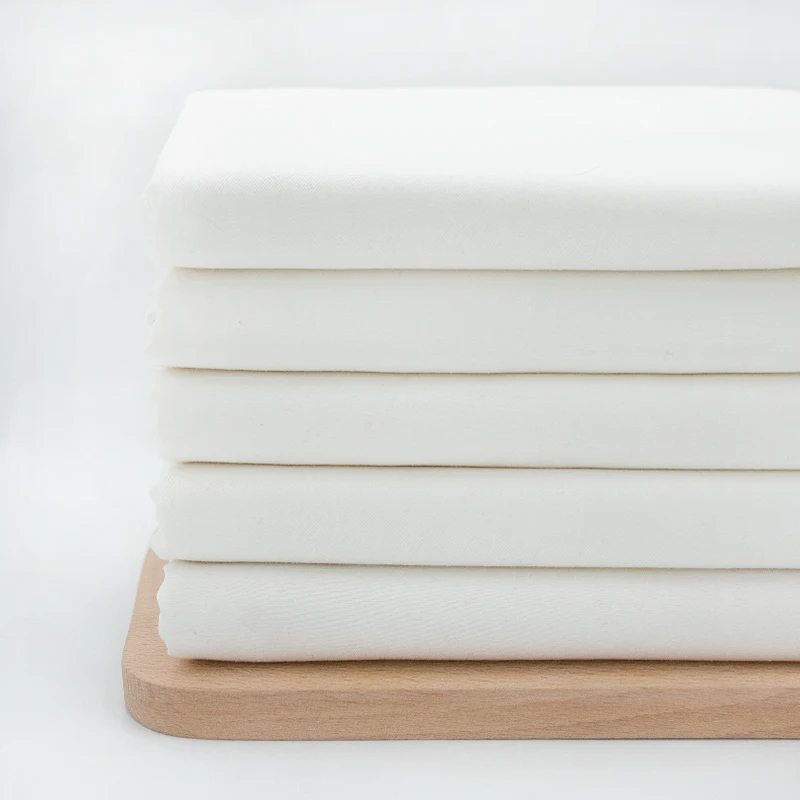 50x230cm High density pure cotton white cloth White Cotton Bag Fabric DIY Accessories Sewing Patchwork Cloth 320g/m