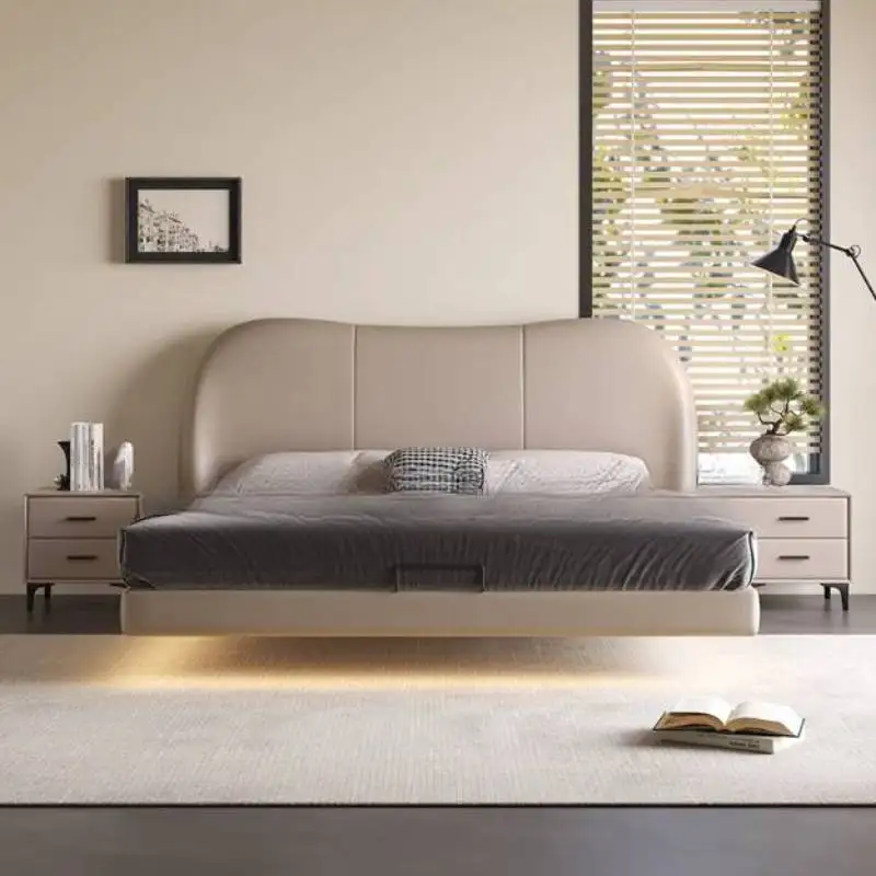 Elegant Nordic Queen Bed Platform Pretty Unique Solid Wood Bedroom Bed Frame Bases Lit Pliable Camas Queen Size Home Furniture