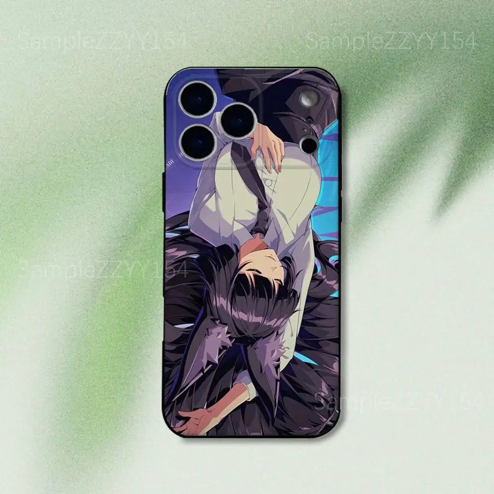 حافظة هاتف Zenless Zone Zero Hoshimi Miyabi لهاتف iPhone 17,16,15,14,13,12,Pro,Max,Plus,E,SE4,Air,Mini Black Soft Funda