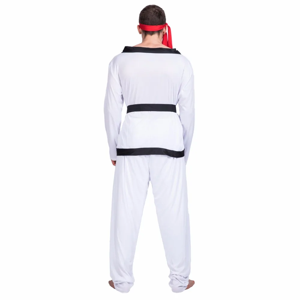 Men's Karate Boxer Cosplay Costume Adult Halloween Japanese Samurai Boxing Outfits Carnival Easter Purim Fancy Dress