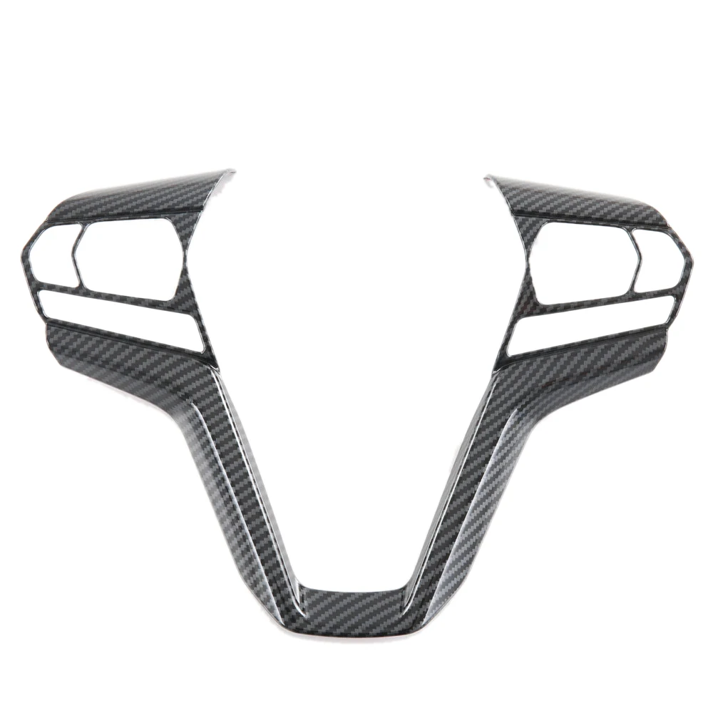 Car Steering Wheel Decoration Frame Cover Trim Carbon Fiber Style Stickers for ISUZU D-MAX