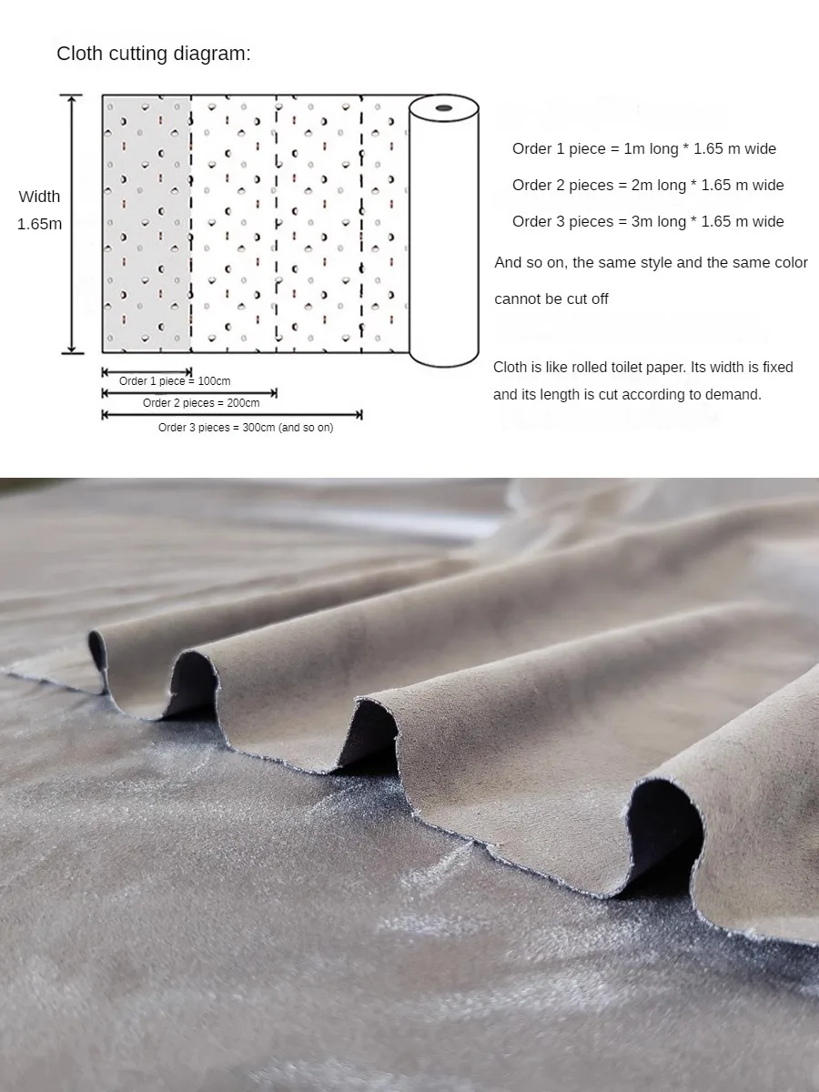 Doppelseitiger synthetischer Wildlederstoff nach Meter für Polsterarbeiten, Sofacovers, Kleidung, Nähen, einfarbig, Polyester-Futterstoff, weich, glatt