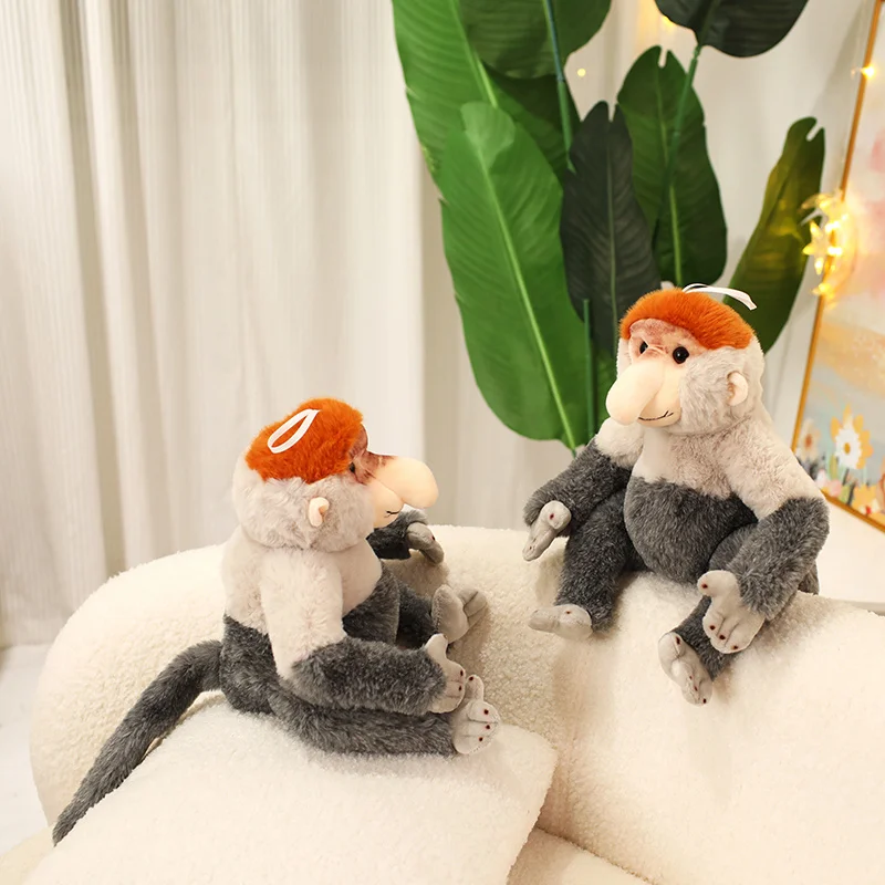 Kawaii Proboscis Scimmia Animali Giocattoli di peluche Bambole morbide Cuscino Cartone animato creativo Regali di compleanno per bambini di alta qualità