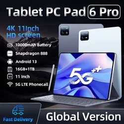 2024 Original Global Version Tablet  Android 13.0 Pad 6 Pro Snapdragon 888 16GB+1TB Tablet PC 5G Dual SIM Card WIFI 4K HD Mi Tab