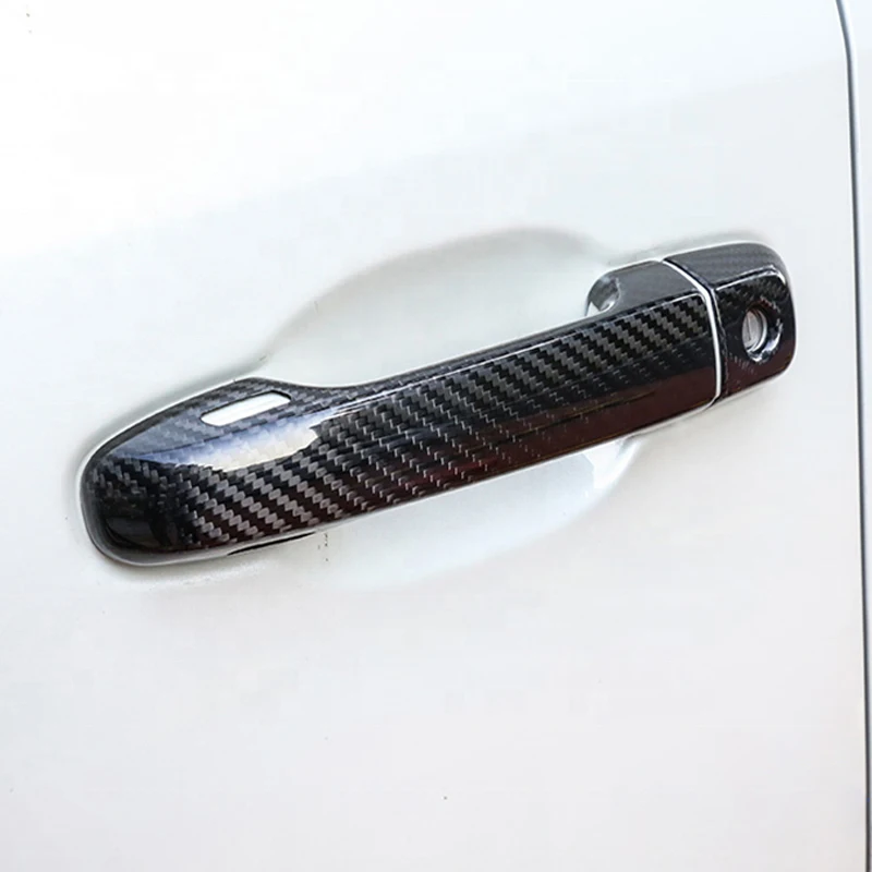 Carbon Fiber Door Handle Cover For TOYTA PRADO GX VX Land  Accessories Offroad Car Exterior Products