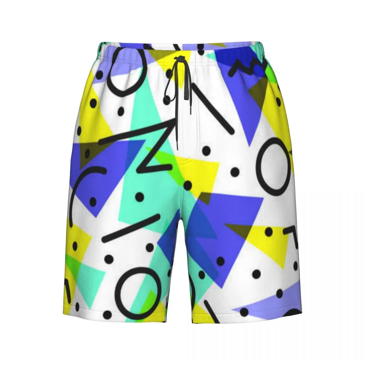 

Men's Swim Trunk Retro Vintage 80s Style Pattern Quick Dry Beach Shorts with Pockets Beach Pants Swimsuit