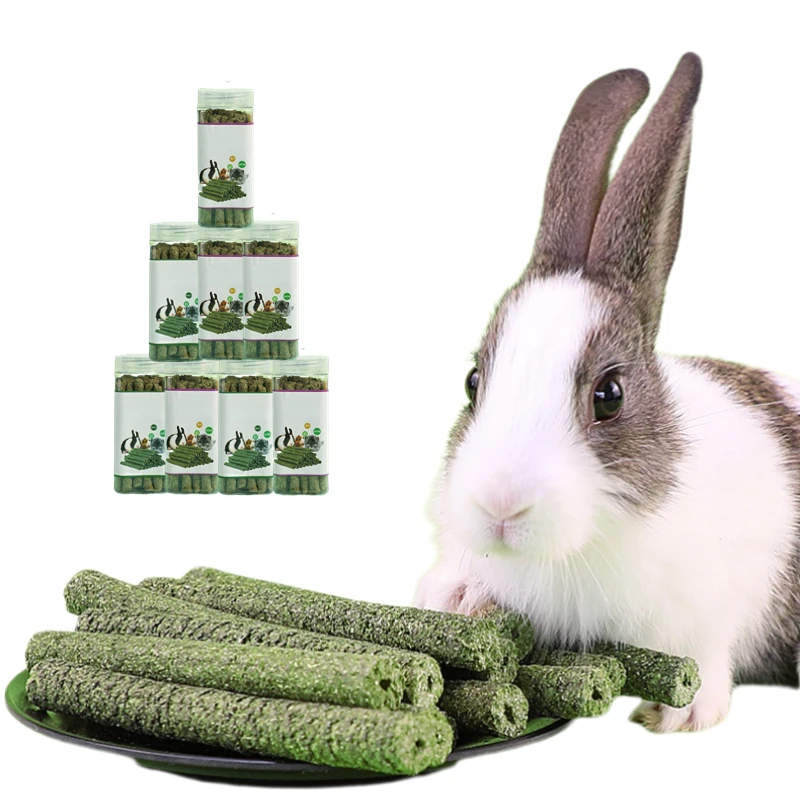 1 Bottle Timothy Hay Sticks Natural Timothy Grass Molar Alfalfa Teeth Stick Chew Toys for Bunnies Chinchillas Guinea Pigs Rabbit