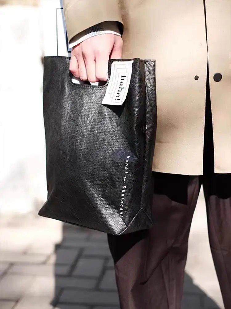 

Crossbody eup Bag Dupont Paper Handheld Storage Sample Bag Casual Simple Sle ex Dumpling ape Pure Color