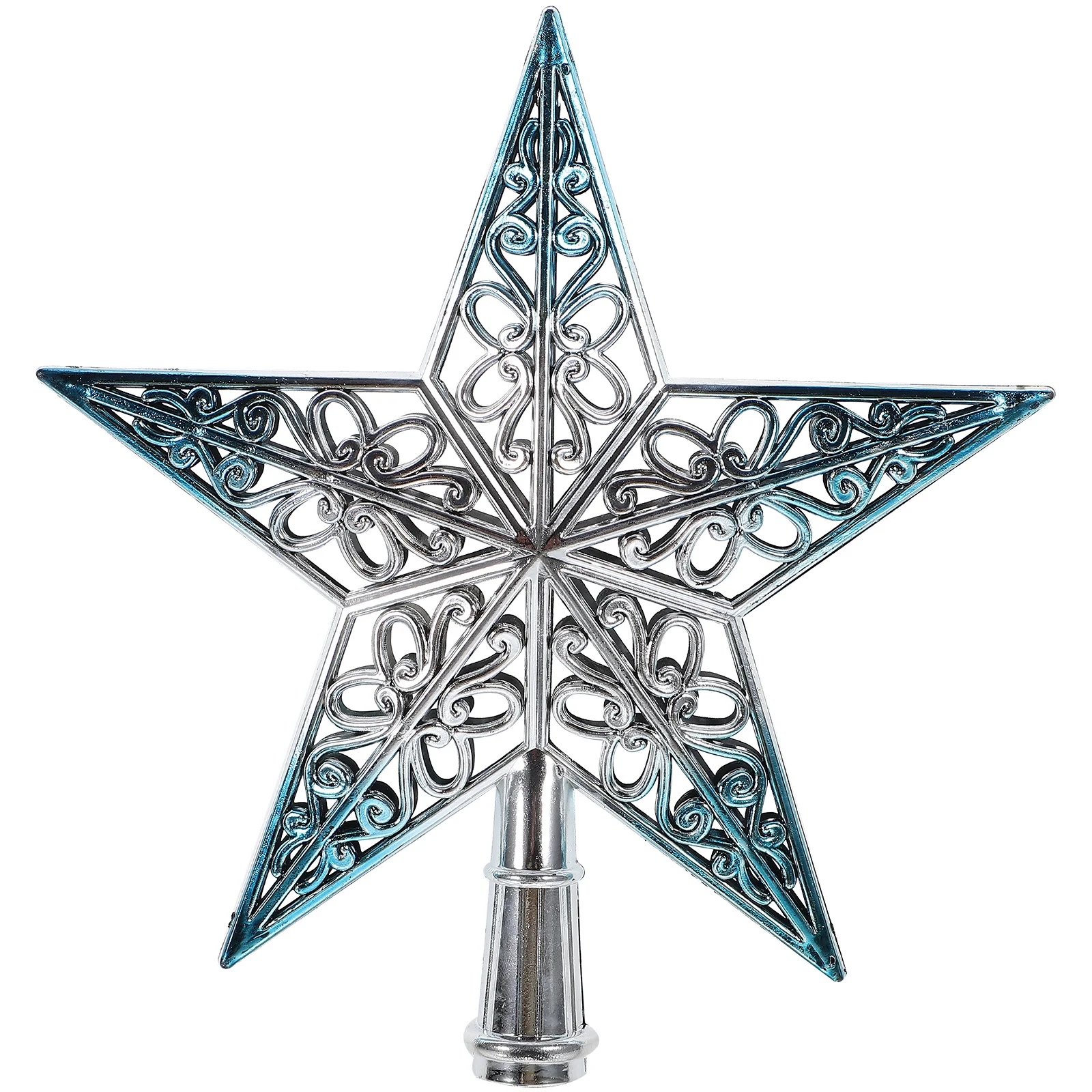 

Christmas Tree Topper Star Glittering Decoration Holiday Party Ornaments Non Fading Plastic Christmas Tree Ornament