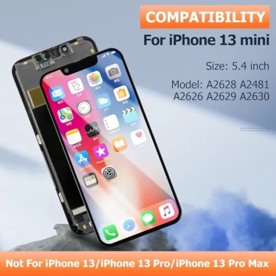 INCELL آيفون 13 شاشة صغيرة بديلة آيفون 13 شاشة LCD صغيرة استبدال A2628 A2481 A2626 A2629 A2630 LCD أرقام
