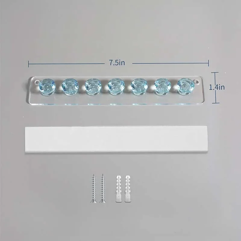 Ncmama Acryl Halskette Organizer Wand montage mit 7 Haken zum Aufhängen Halskette Schmuck Armreif Schmuck Display Stand Wandre gal