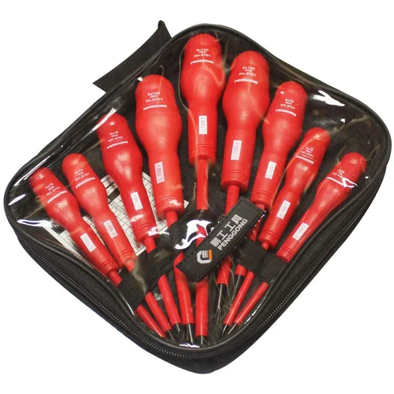 Insulated Screwdriver Set  Magnetic Screw Driver Phillips Slotted Handle Voltage 1000V Electrician Repair Hand Tools