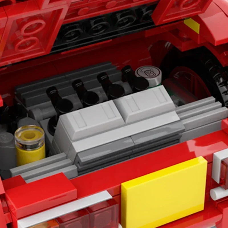 Klocki konstrukcyjne Moc, kompaktowy, retro, klasyczny samochód sportowy, klocki techniczne, zabawki do samodzielnego montażu, zabawki konstrukcyjne dla dzieci, prezenty świąteczne.