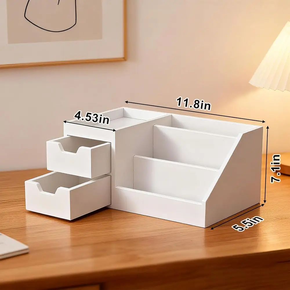 منظم العطور والمكياج الخشبي، رف أبيض لكولونيا والعناية بالبشرة في غرفة النوم