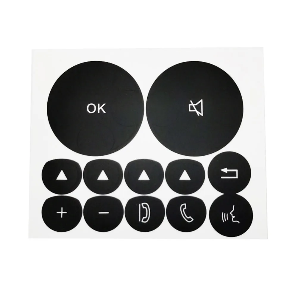 Black Button Overlay Button Repair Decal Interior Car Decoration Interior Compatibility Car Interior Decoration Accessory