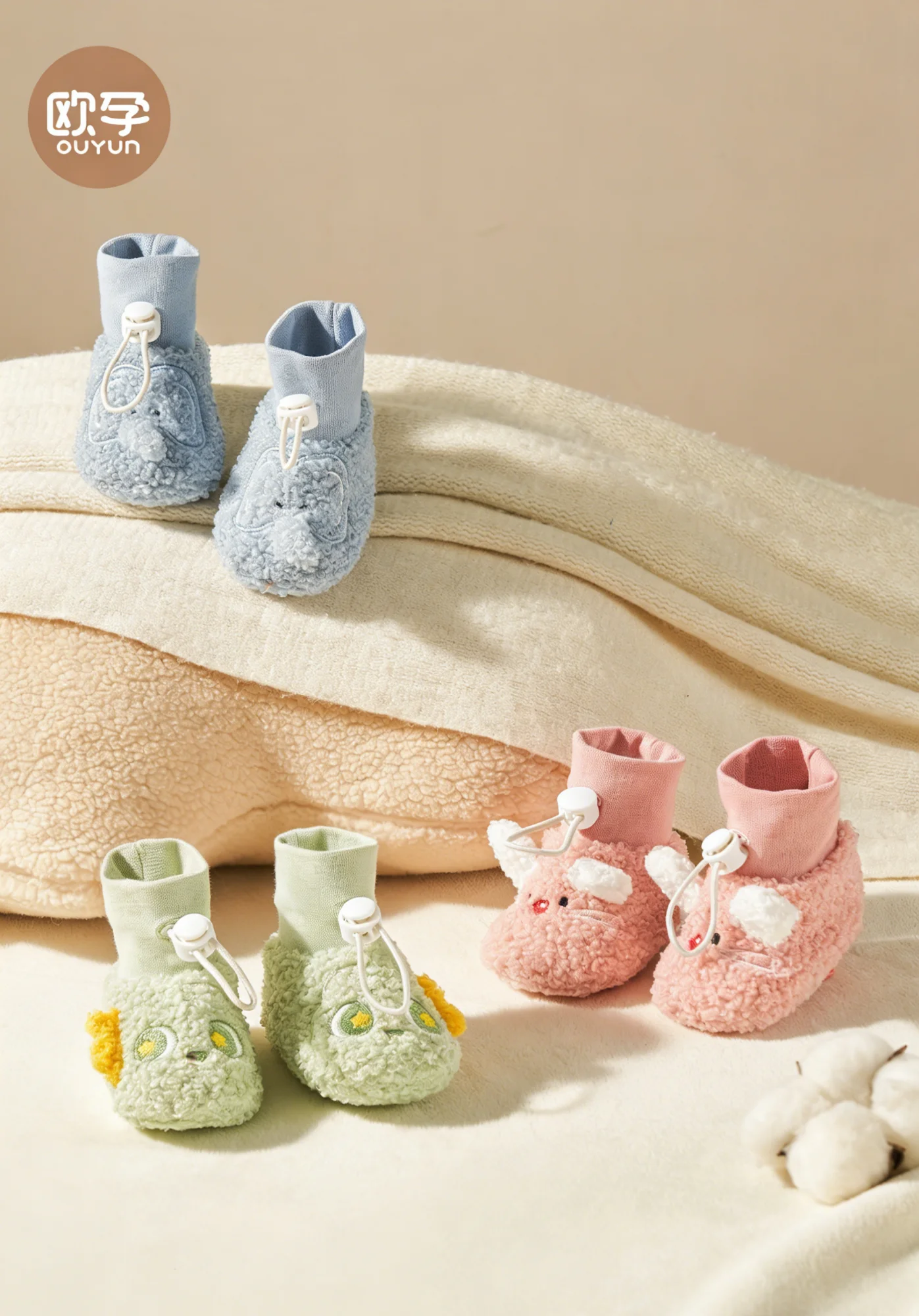 

OUYUN обувь и носки для новорожденных от 6 до 12 месяцев, детская обувь унисекс на мягкой подошве для предварительной ходьбы, зимняя обувь на хлопковой подкладке