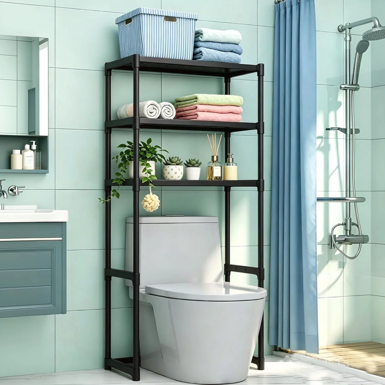 3 Tier Freestanding Bathroom Shelf Organizer Rack