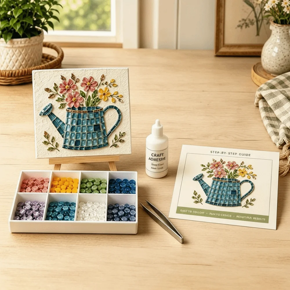 Glass Tiles Mosaic Kit Mosaic Craft Supply Glass Art Material DIY Glass Craft DIY Beginner Friendly Garden Animals Arts
