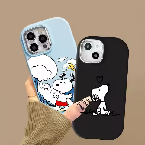 Snoopy Print Case for Samsung Galaxy S25 S24 S23 S22 Ultra Plus S20 S21 FE A56 A36 A15 A35 A54 A16 A52 A53 A25 A26 5G 4G Cover