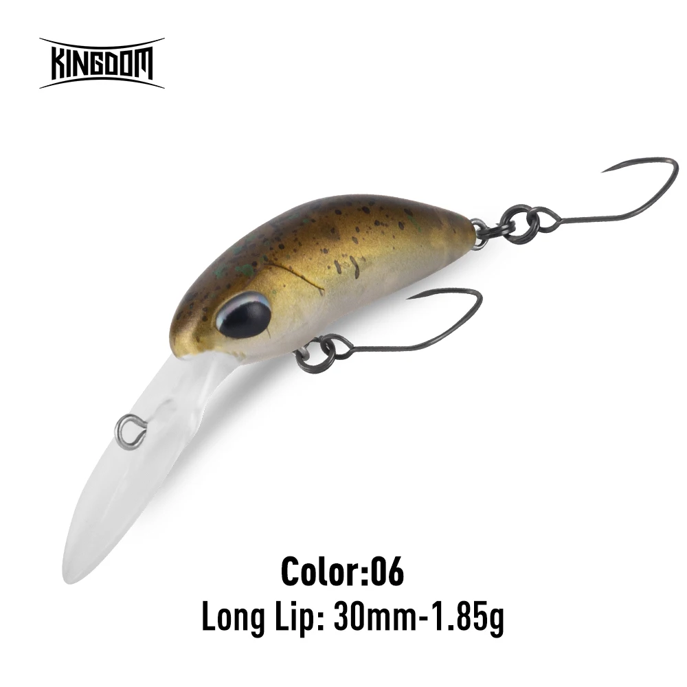 Kingdom Micro Expert Minnow-Köder, 1,7 g, 1,85 g, neues Design, künstliche Lippen-Wobbler aus Hartplastik, Wobbler zum Forellen-Barschangeln