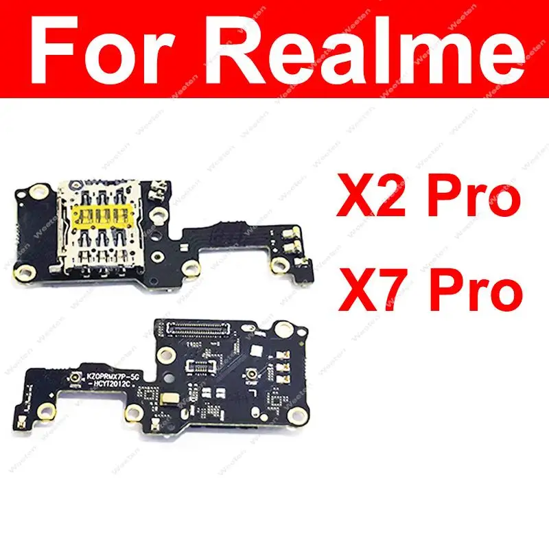 Placa de tarjeta SIM con conector para auriculares de Audio para Realme X2 X7 Pro Ultra, piezas de placa con ranura para Audio SIM