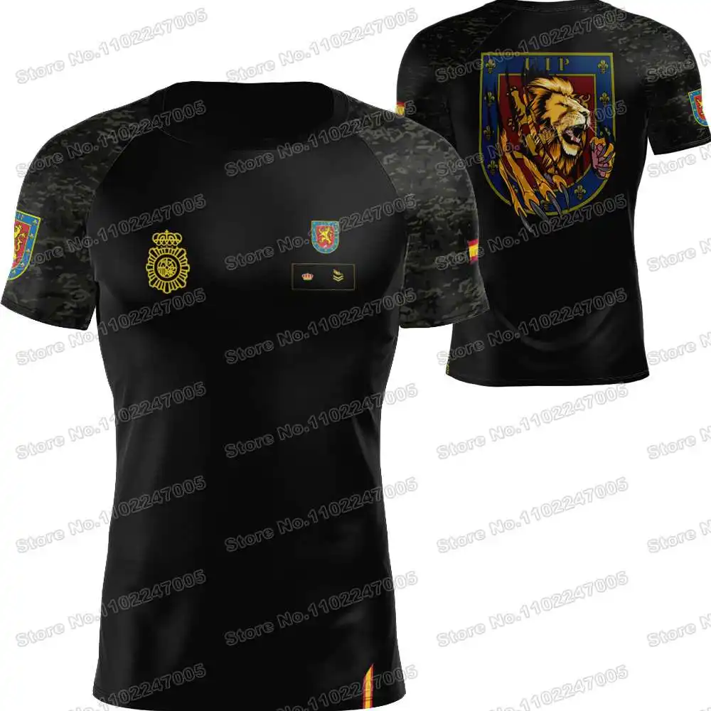 2023 Spanish National Police UIP T Shirt Men Outdoor Tech Shirts MTB Clothing Training Tops Fitness Jersey Running Hiking